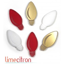 Acrylique - Ampoules (rouges, blanches, dorées)